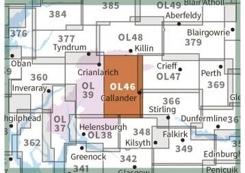 OS Explorer Map OL46 - The Trossachs - surrounding area