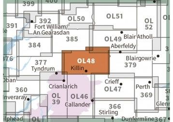 OS Explorer Map OL48 - Ben Lawers and Glen Lyon - surrounding area