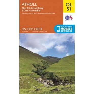 OS Explorer Map OL51 - Atholl
