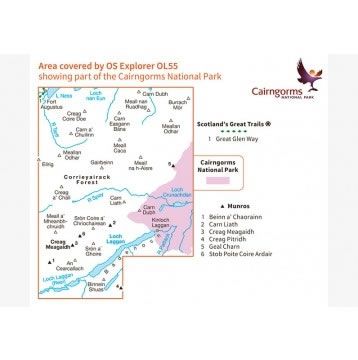 OS Explorer Map OL55 - Loch Laggan