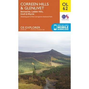OS Explorer Map OL62 - Coreen Hills and Glenlivet