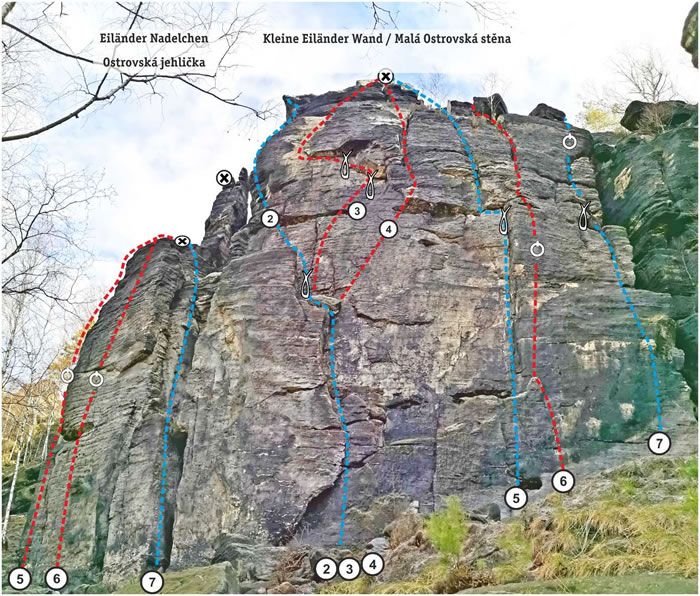 Ostrov Rock Climbing Guidebook - Example page 2