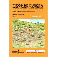 Picos de Europa Map – Western Massif - Rear Cover
