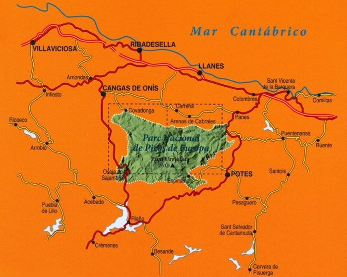 Picos de Europa National Park - 2 Map Set - Area Covered