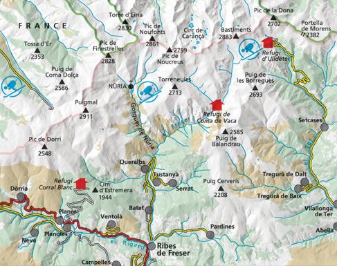 Puigmal Mountain Map overview
