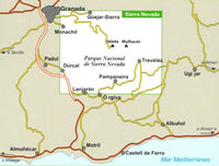 Sierra Nevada National Park Walking Map - Map overview