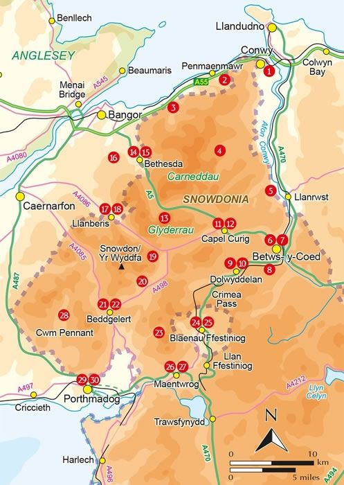 Snowdonia North: Low-Level and Easy Walks Guidebook - Area Covered