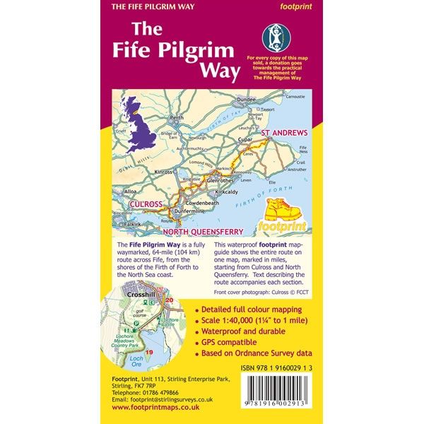 The Fife Pilgrim Way Footprint Map - Area covered