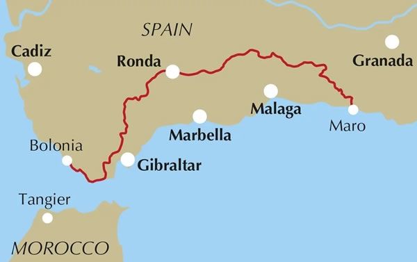 Trekking the Andalucian Coast to Coast Guidebook - overview