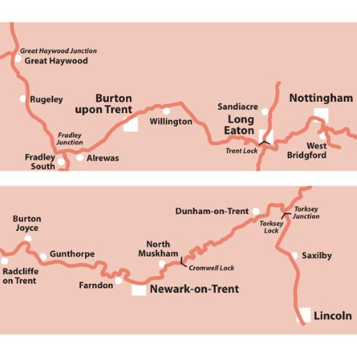 Trent & Mersey Canal and River Trent Heron Map - Area Covered
