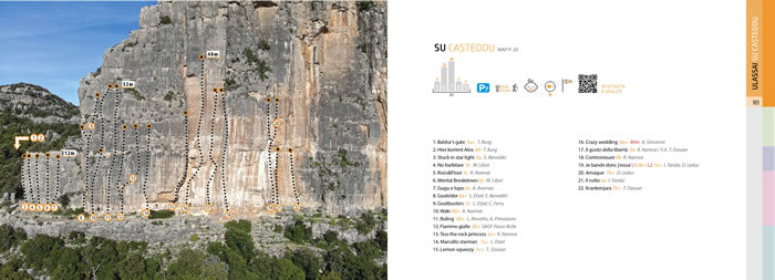 Ulassai and Jerzu Rock Climbing Guidebook - Sample page 3