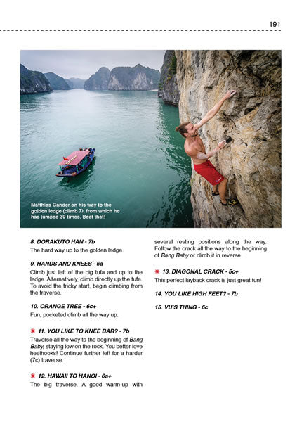 Vietnam Rock Climbing Guidebook - Example page 3