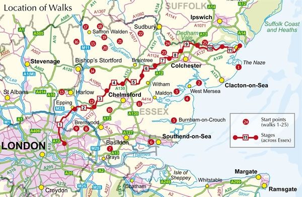 Walking in Essex Guidebook - Area overview