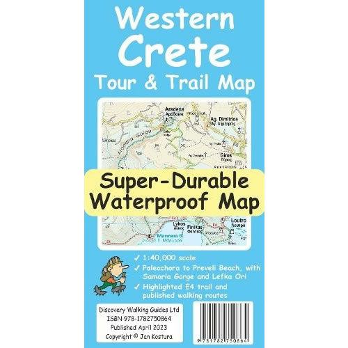 Western Crete Tour and Trail Super-Durable Map
